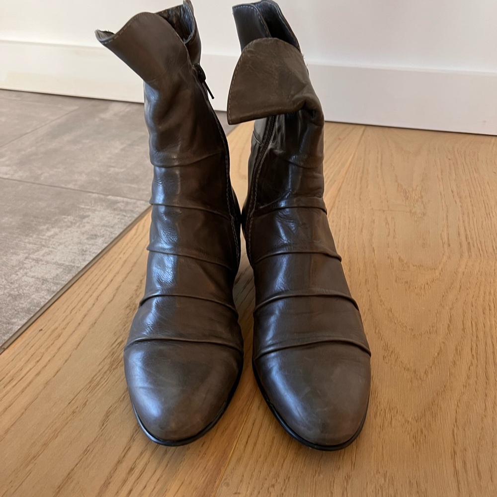 Leather booties